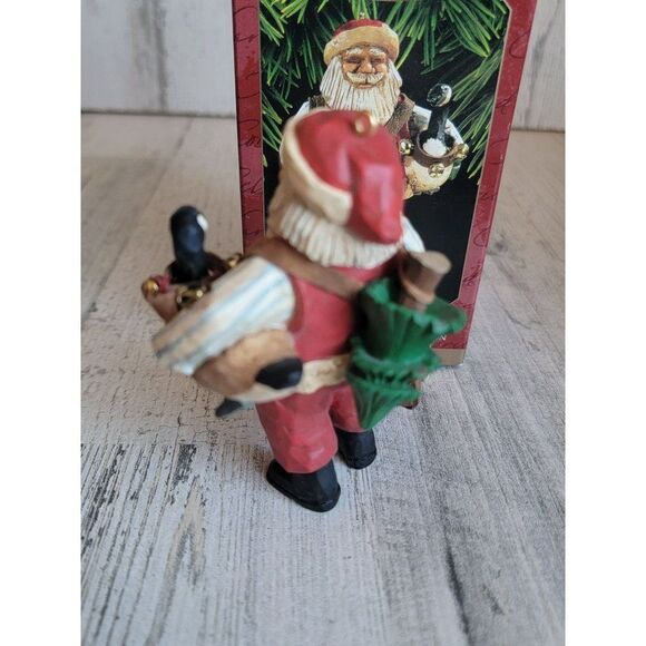 Hallmark 1997 Santa's Merry path folk art ornament Xmas - Picture 5 of 7